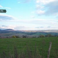 Aussicht vom Frankenstein entlang des Pummpälzweges zum Rennsteig