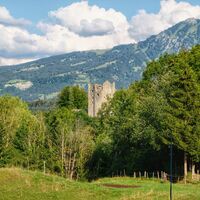 Blick zur Ruine Laubenbergerstein