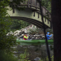 Paddler auf der Paddelstrecke des Tainionvirta
