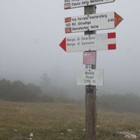 Aufstieg zum Gipfel Monte Roen