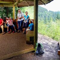 Aussicht von Berghütte