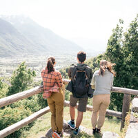 Von der Burg aus hat man einen Blick über das gesamte Bassa Valtellina und bis zum Comer See.