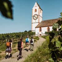 Wanderer Bergkirche St. Moritz