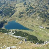 Gipfelblick vom Meregg zum Oberhüttensee