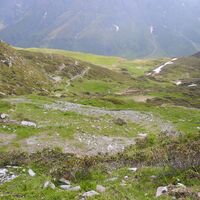 Blick zurück über den "Polenweg" in Richtung Safiental