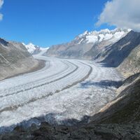 Panoramaweg über den Aletschgletscher.