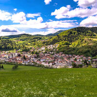 Ausblick über Schönau im Schwarzwald