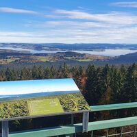 Moldaublick mit Panoramakarte