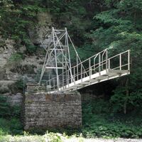 Historischer Rümmelesteg - die Wutach war stärker