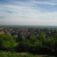 Gleich zu Beginn der Tour öffnet sich der Blick über die Rheinebene.