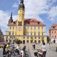 das Bautzener Rathaus am Hauptmarkt