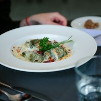 Hauptspeise im Restaurant Weiss Kreuz in Malans.