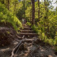 Abstieg zu den Wasserfällen