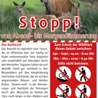 Schild Abend- und Morgendämmerung