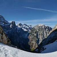 Blick ins Zadnjice-Tal, auf die Küstenseite
