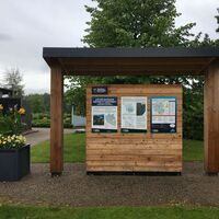 Saimaa Geopark-Wegweiser im Mikkelipark