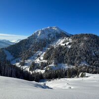 Abstieg über Zotta Schneeschuhtour Hösljoch