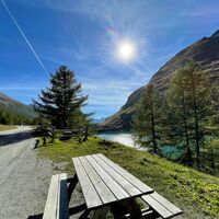 Diga di Rochemolles - Brunnen/Tische