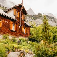 Alp Tschingla umhüllt vom Nebel