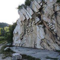 Gesaute Felsen