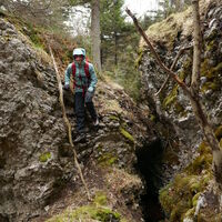 spannende Passage am Weg zum Hocheck
