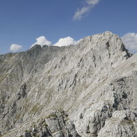 Rückblick zum Treffauer, die Querung sieht schlimmer aus als sie ist