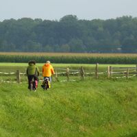 Radtour durch die Felder bei Elm