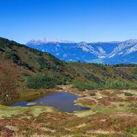 Rückblick übers Gumpenkar zum Dachstein