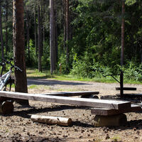 Rastplatz auf den Mountainbikestrecken von Raahe Hummastinvaara