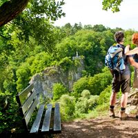 Wanderer am König Konrad Felsen