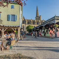 Terrassen auf dem Place des Couverts - Mirepoix
