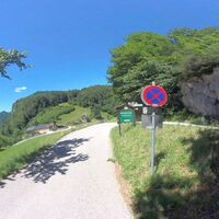 22.1 km Scharf rechts beim grünen Schild