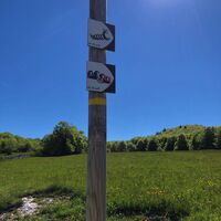 Markierung des Maquis-Wegs und der Ohrenschleife