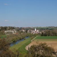 Blick von der Meinradskapelle auf Laiz