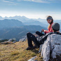 Kurze Pause und die Aussicht genießen.