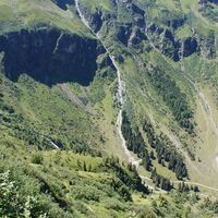 Blick zurück zur Gollinghütte und in die Untere Stegeralm