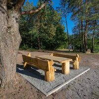 Sitzgruppe am Wanderparkplatz Sauweiher in Münchweiler an der Rodalb