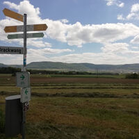 Wegkreuzung am Braunhof mit Rosenstein