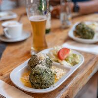 Spinatknödel auf der Holzalm