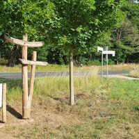 Kreuz Maraikätt und Annemie am Schinderhannes-Untermosel-Radweg