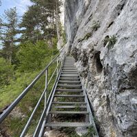 Versicherte Schlüsselstelle, sehr bequem zu begehen