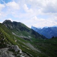 Sicht auf Stockhorn von Leiterepass - Wasserscheide-Stockhorn
