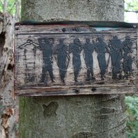 Holzschild nahe Hohenauvorgipfel