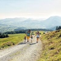 Wandern mit Ausblick auf dem Bödele