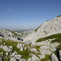 im Sattel zwischen Rabenstein und Zwölferkogel - Blick nach Westen