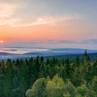 Moldaublick Sonnenuntergang Schöneben