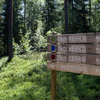 Die Routen in Raahe's Hummastinvaara sind im Wald gut markiert
