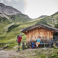 Pause an der Rotmoosalm
