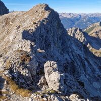 Wegverlauf vom Knittelkarkopf zur Knittelkarspitze