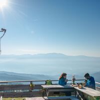 Rast mit Panorama auf der Wolfsberger Hütte